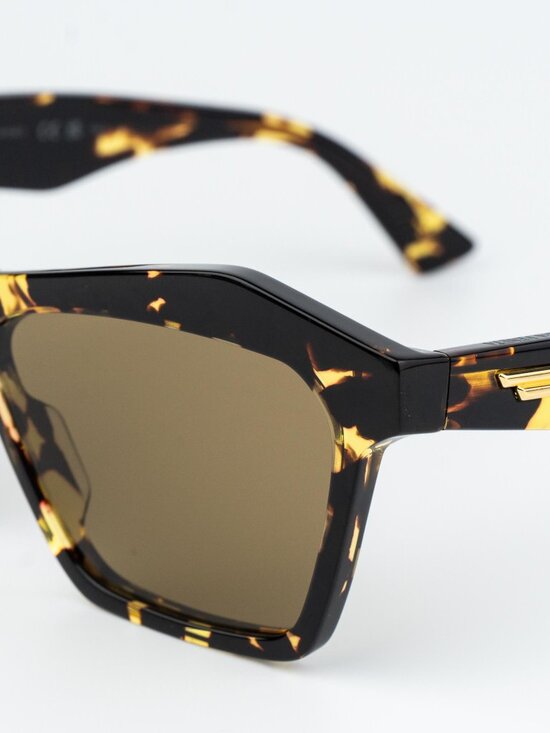 Bottega Veneta Women Sunglasses Havana Brown Shield BV1093S 002 BRAND NEW main image 5